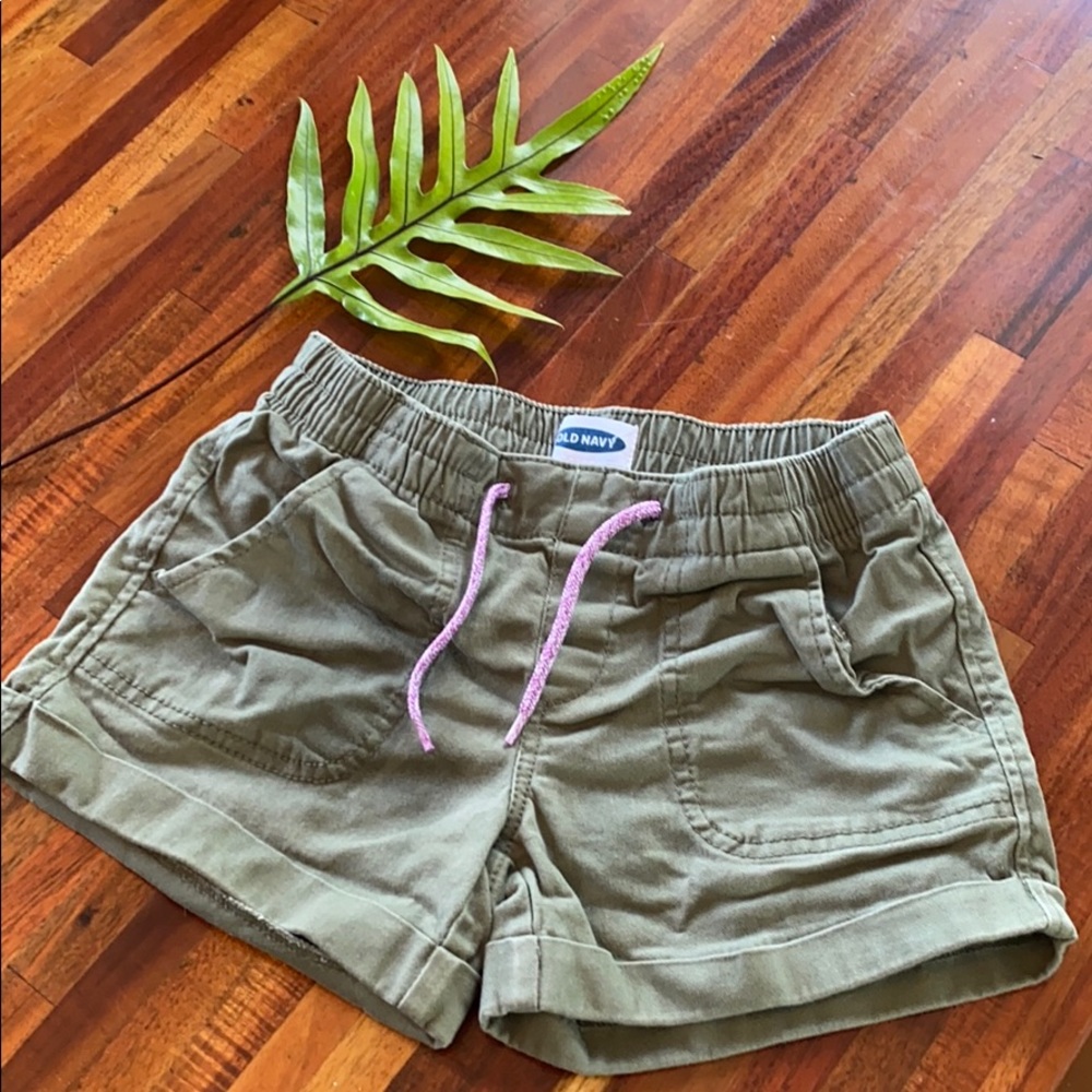 Girls Military Green Shorts